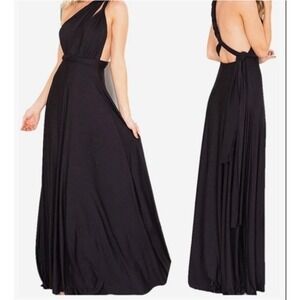 Von Vonni Black Infinity Convertible Maxi Dress One Size New In Packaging